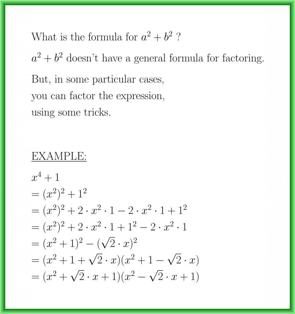 A^2 + B^2 (formula And Example) – LUNLUN.COM